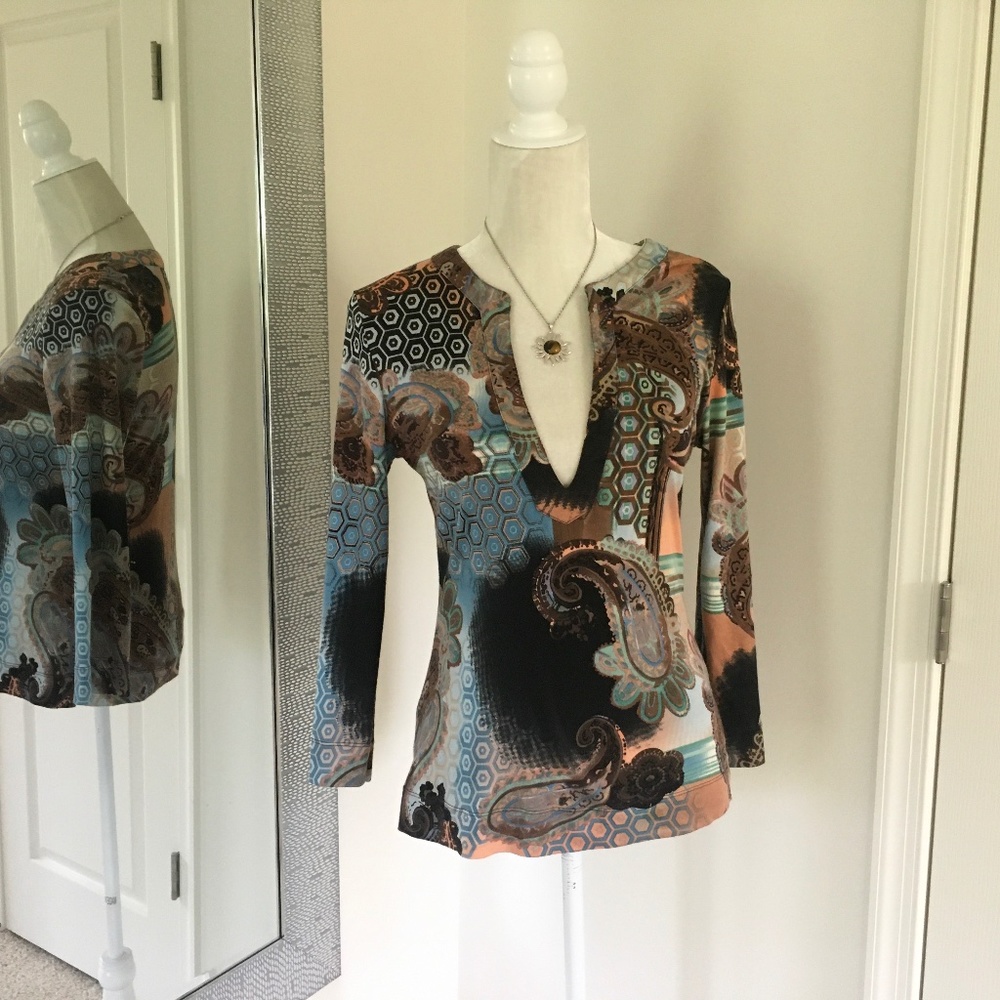 LYNN RITCHIE Top blouse silk